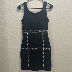 Candie’s edgy black dress in size small.